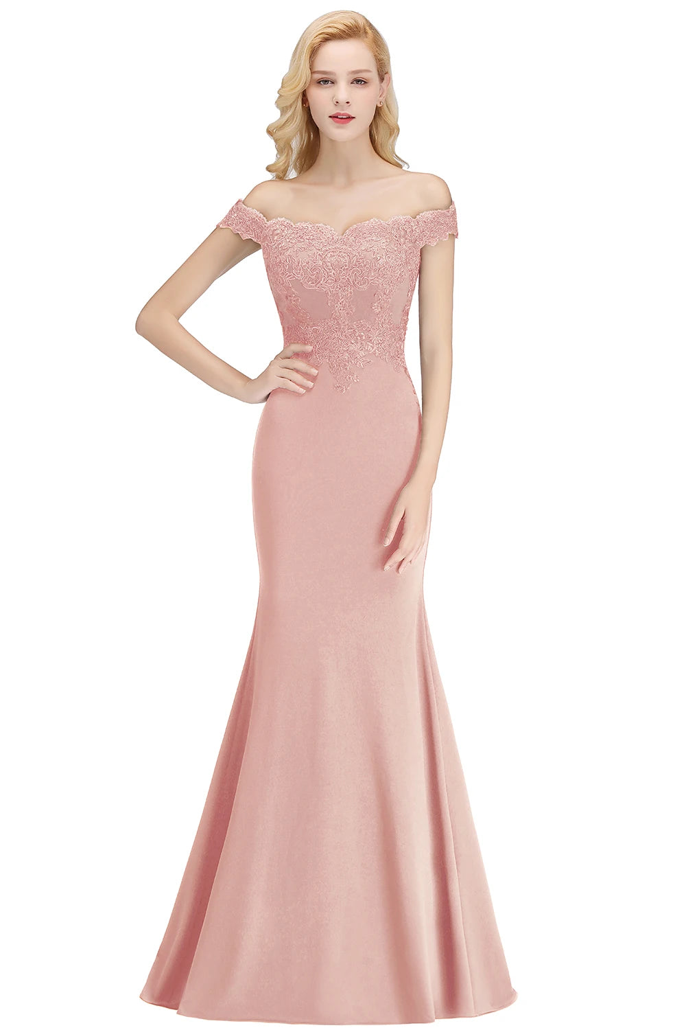 BABYONLINE Mermaid Evening Maxi Dresses For Women Elegant Lace Off-Shoulder Formal Prom Party Gowns 2024 Vestidos Robe Soiree