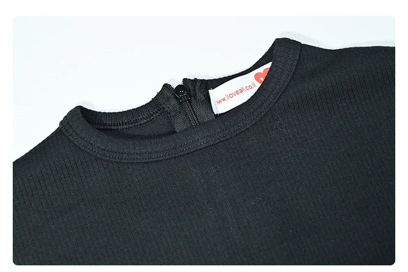 Maxi Dress Women Long Sleeve Lady Dresses Flowers and Pearls Top Casual Dress Round Neck Black Modal Ribbed Top Sizes XS-XXXL