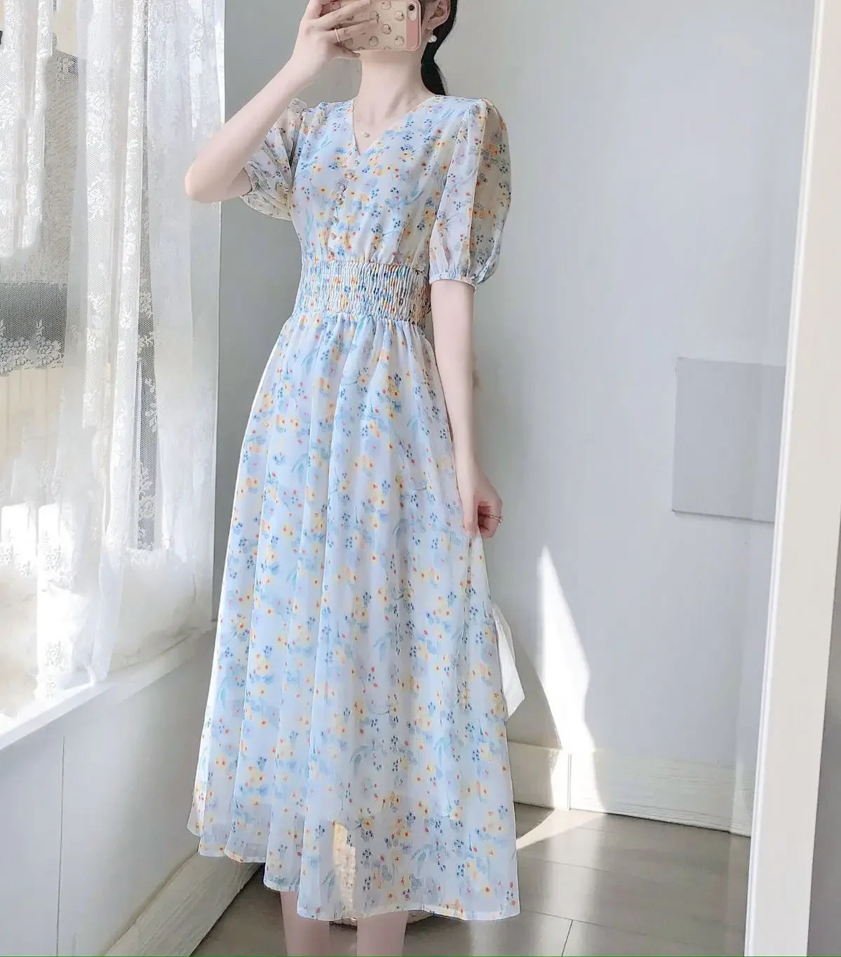 Evening Dresses for Women 2025 Silk Prom Flower Clothes Midi Woman Dress Party Chiffon Floral White Satin Aesthetic Outfits X G