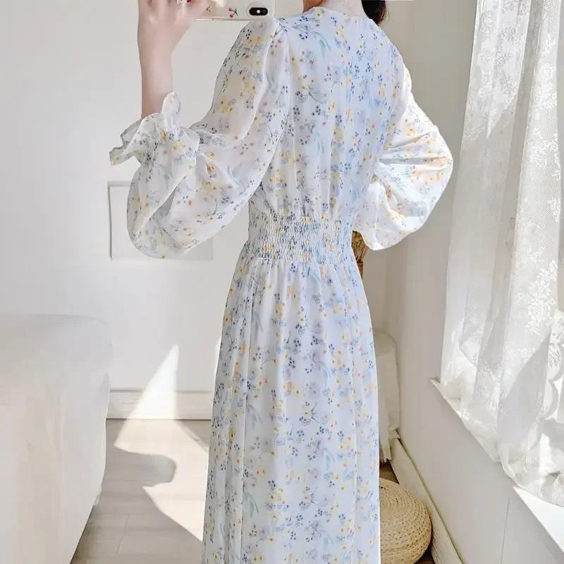 Evening Dresses for Women 2025 Silk Prom Flower Clothes Midi Woman Dress Party Chiffon Floral White Satin Aesthetic Outfits X G