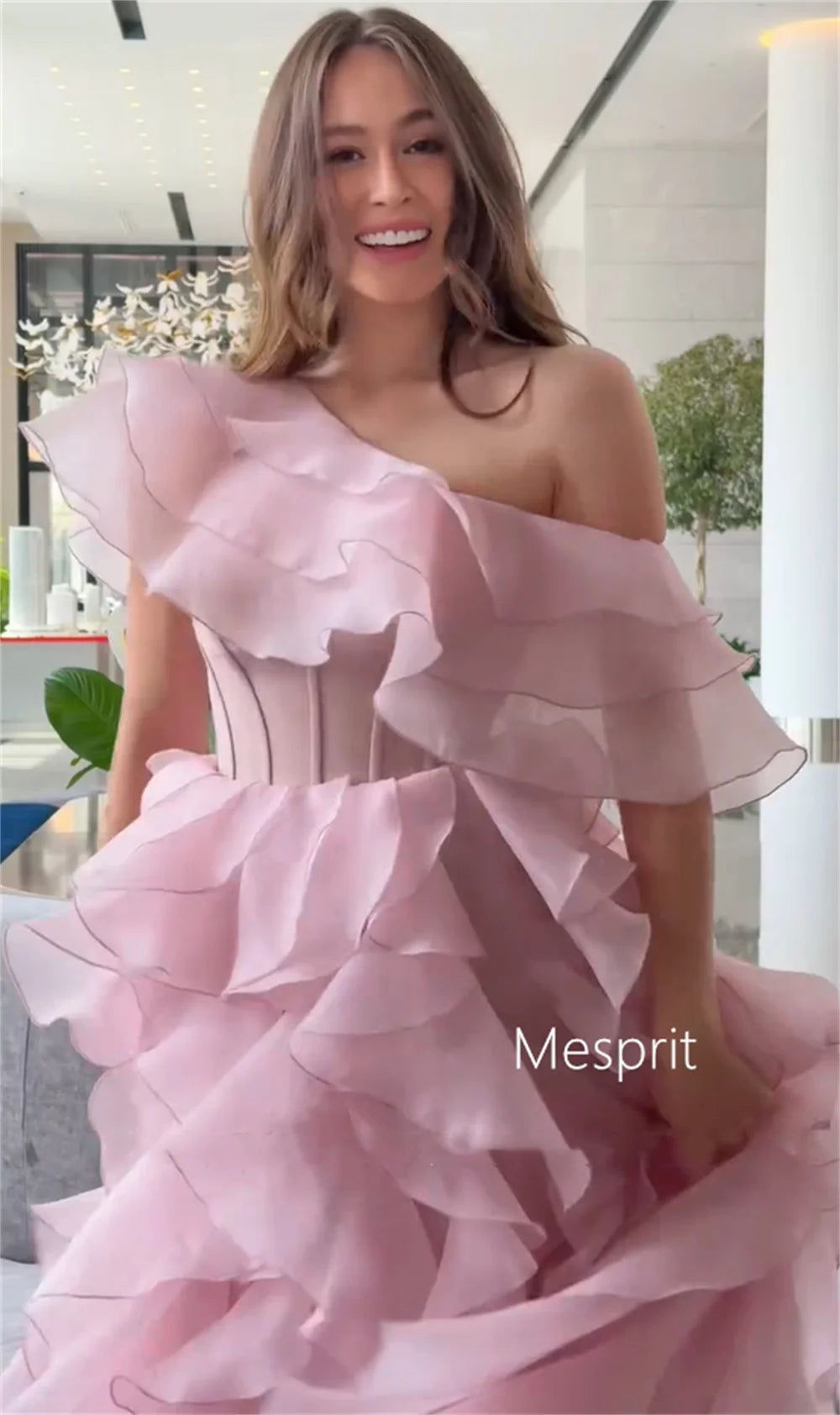 Customized Sparkle Organza Pleat Ruffle A-line Off-the-shoulder Long Dresses Bespoke Occasion Prom High Quality Exquisite
